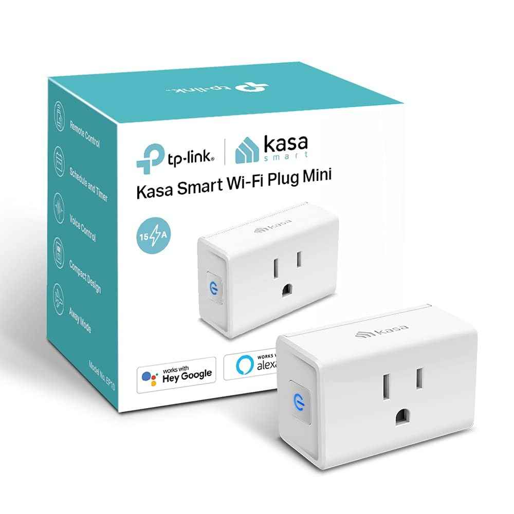 Kasa Smart Plug Ultra Mini 15A - Wi-Fi Smart Plug for Alexa & Google Home, No Hub Required, UL Certified, 2.4G WiFi Only, 2 Count (EP10P2), White