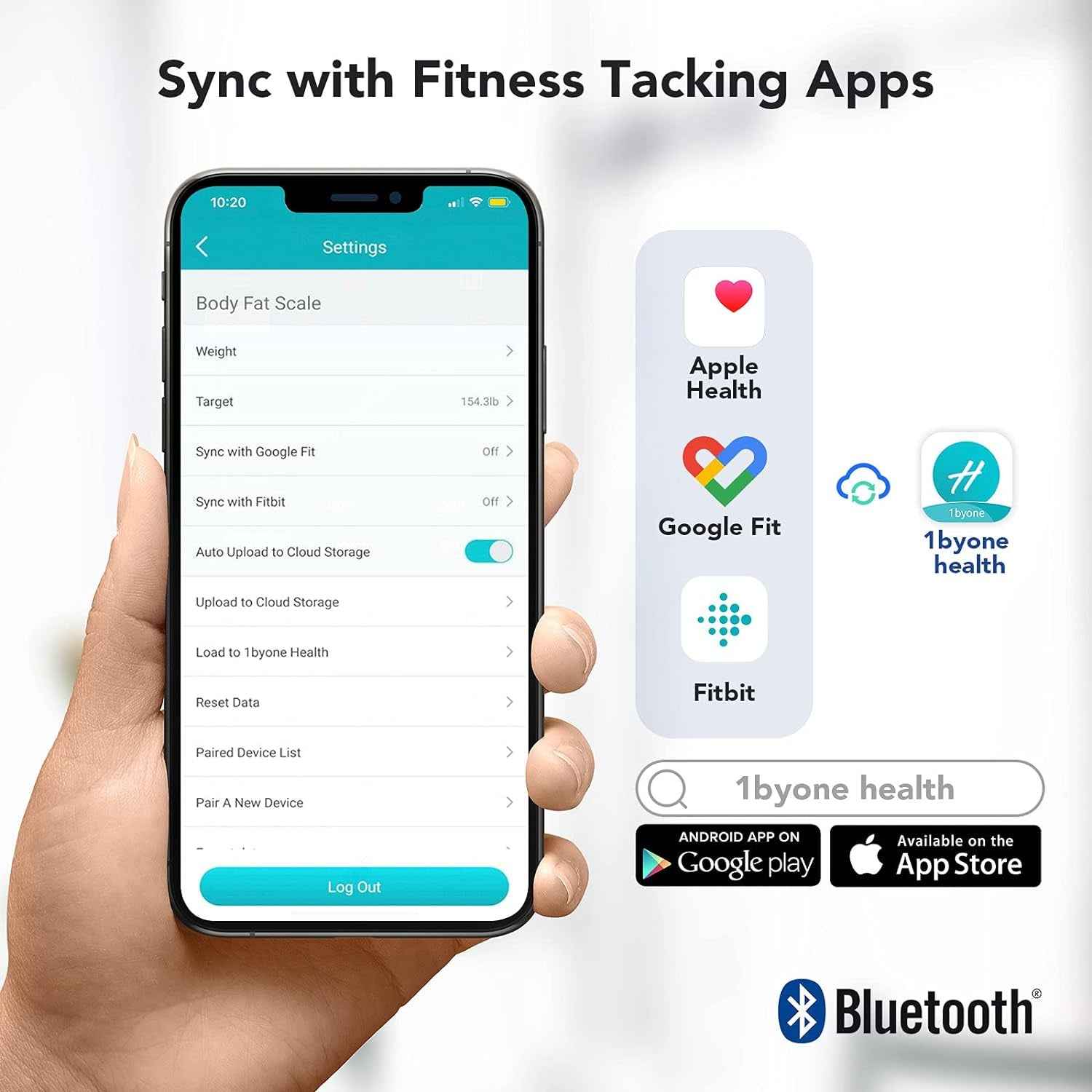 Smart Body Fat Scale, Bluetooth Digital Weight BMI Bathroom Body Composition Analyzer with ITO Coating, App Support, 400 Pounds (Lbs), 6 AAA Batteries and 1 Body Tap Measure Included (White) - Yenka Supply