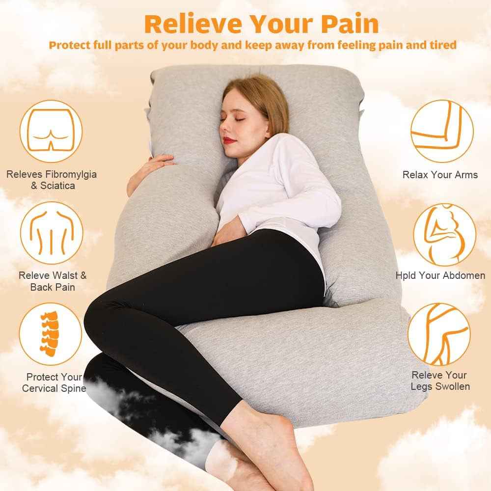 Pregnancy U Shaped Pillow - 58 Inch Full Body Maternity Pillow for Pregnant Women, Cooling Sleep Essential - Yenka Supply