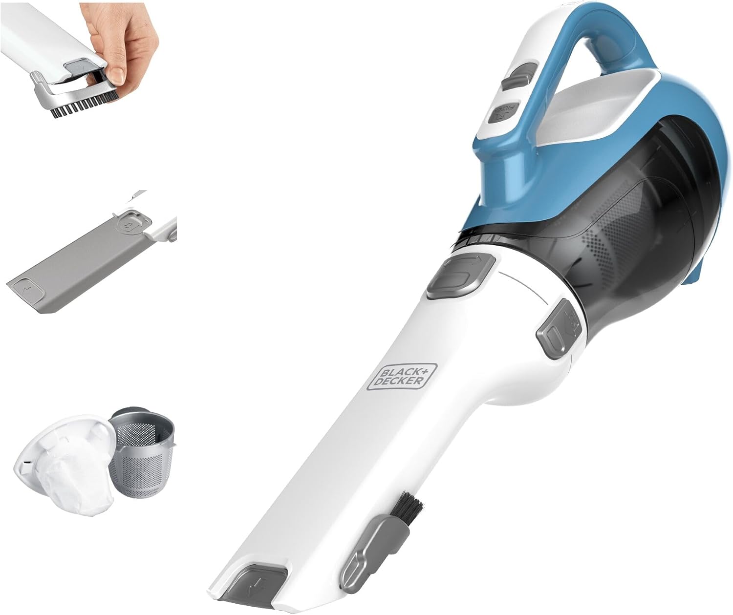 BLACK+DECKER Dustbuster Advanced Clean Handheld Vacuum Cleaner - Cordless Compact Home and Car Vacuum with Crevice Tool, Rotating Nozzle, and Charging Station - Yenka Supply