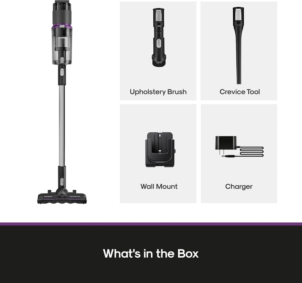 Eureka Wireless Vacuum - Lightweight 5.5 lbs Wireless Vacuum with 50 Min Runtime, Ideal for Pet Hair & Allergies on Hardwood & Carpet - Yenka Supply