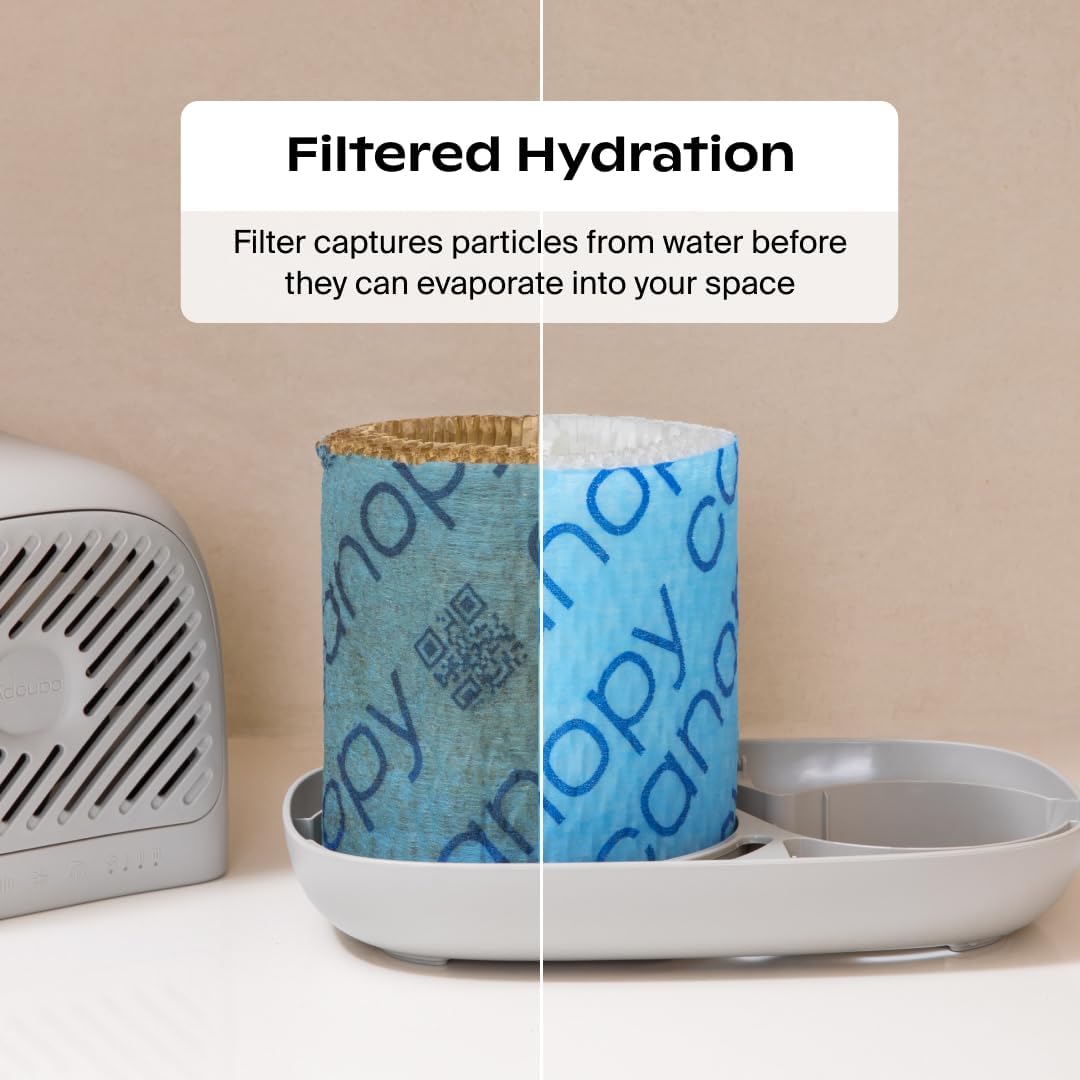 Humidifier 2.0, White, 36 HR Run Time, 2.5L Capacity - Reading Light & White Noise - Alleviate Symptoms of Allergies, Flu, Cold, Dry Skin - Humidifier, Filter, Power Cord & Adapter Yenka Supply