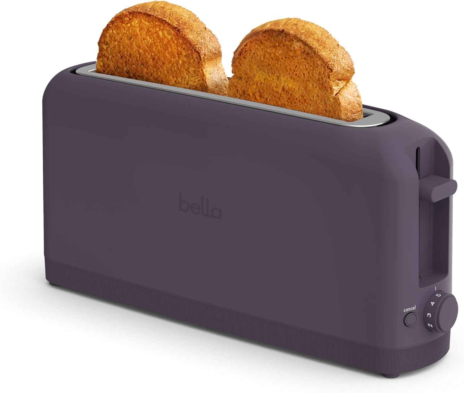 Bella Slim Toaster with 6 Setting Shade Control, 10” Long Slot, Auto Shutoff & Reheat Functions - Yenka Supply