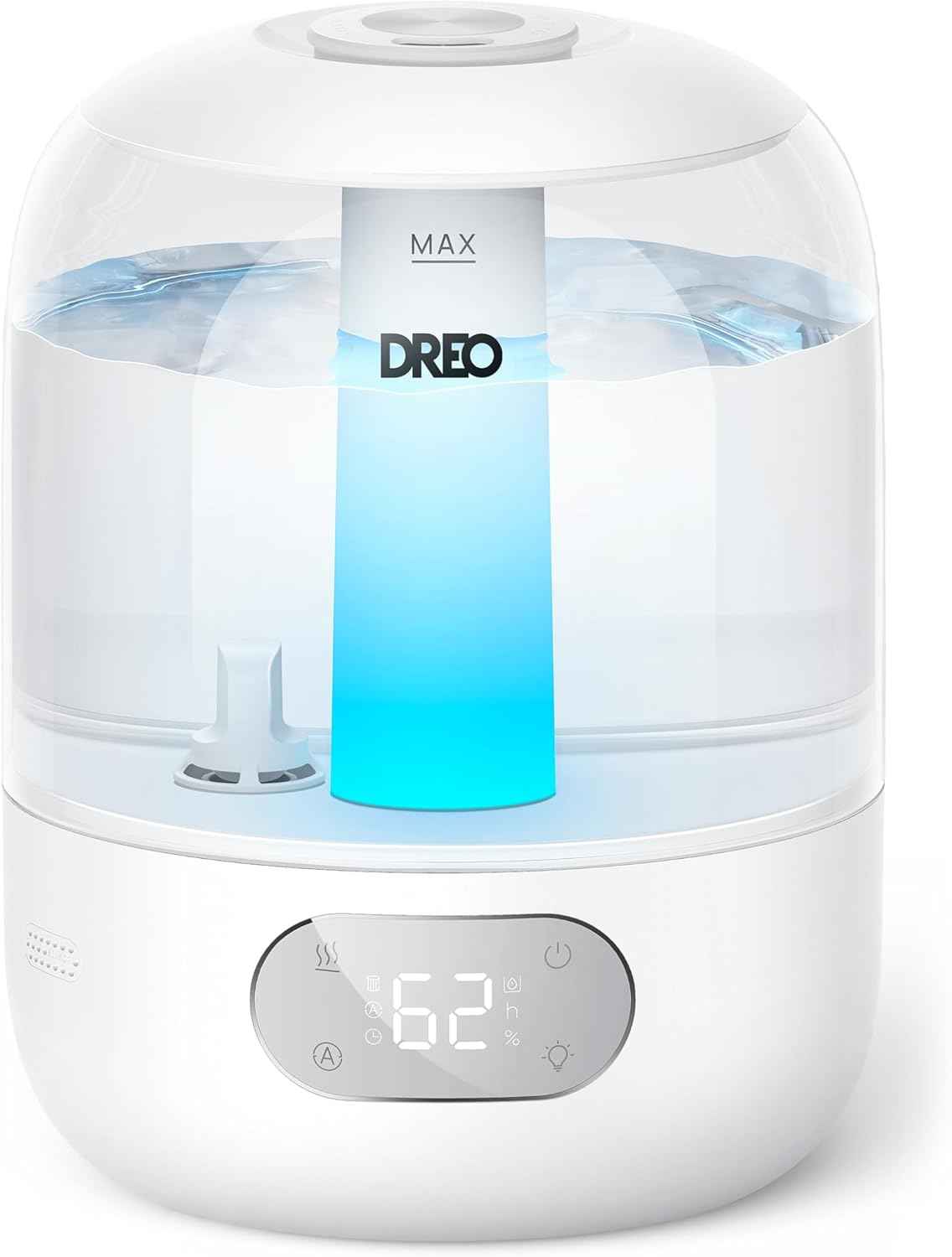 DREO Best Humidifier for Bedroom - 3L Top Fill, 30H Runtime, 26dB Quiet Ultrasonic Cool Mist with Humidity Sensor & Night Light for Home, Baby, Nursery, Plants - Yenka Supply