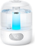 DREO Humidifiers for Bedroom, 3L Top Fill 30H & 26dB Quiet Runtime for Large Room, Cool Mist Ultrasonic Humidifier with Humidity Sensor, Night Light for Home, Baby, Nursery, Plants, New Edition Yenka Supply