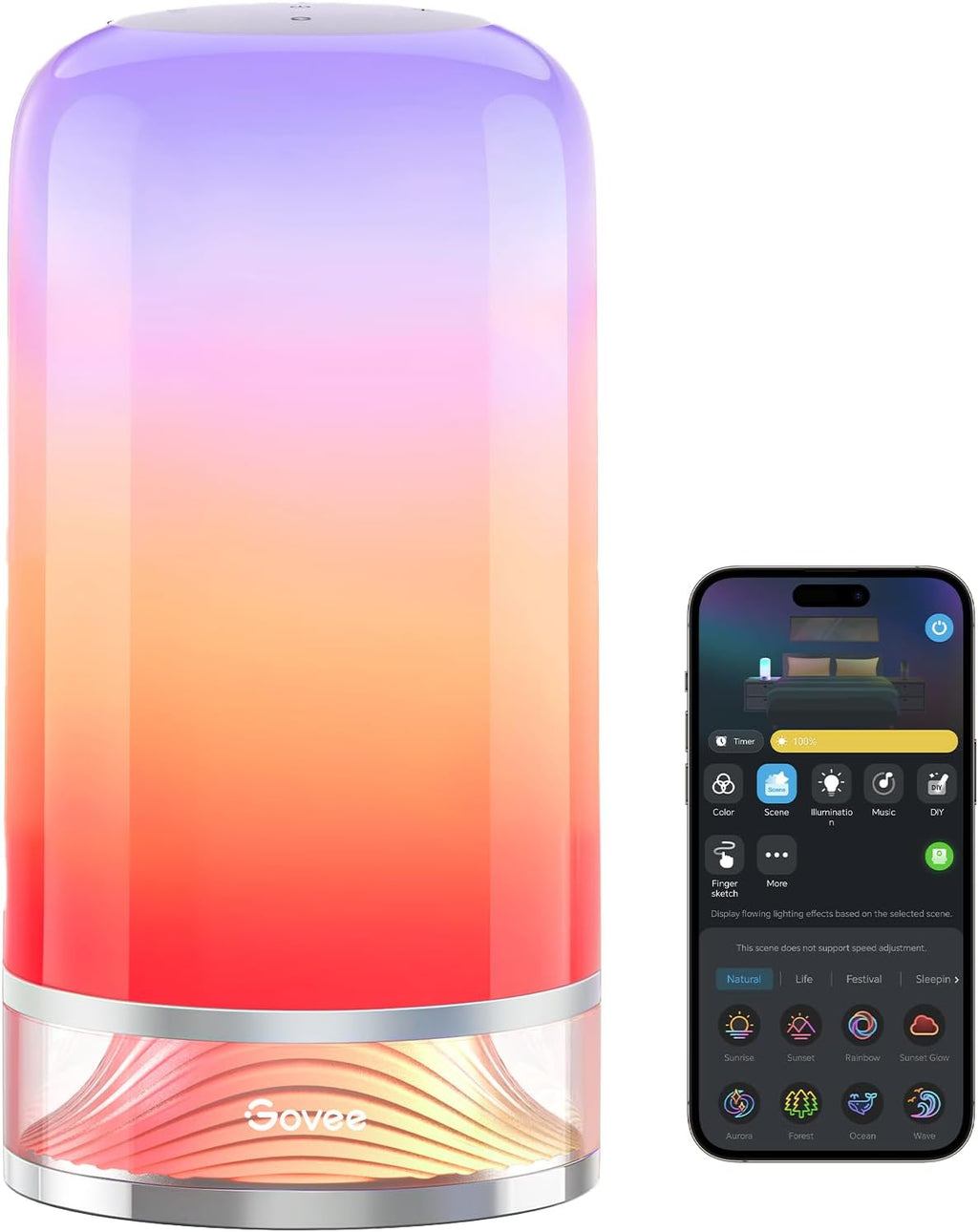 Govee RGBIC Smart Table Lamp 2, Touch Bedside Small Table Lamp Compatible with SmartThings, Matter, Alexa, Desk Lamp with 64 Scene Modes, Nightstand Lamp for Bedroom Living Room Night Light(Corded) Yenka Supply