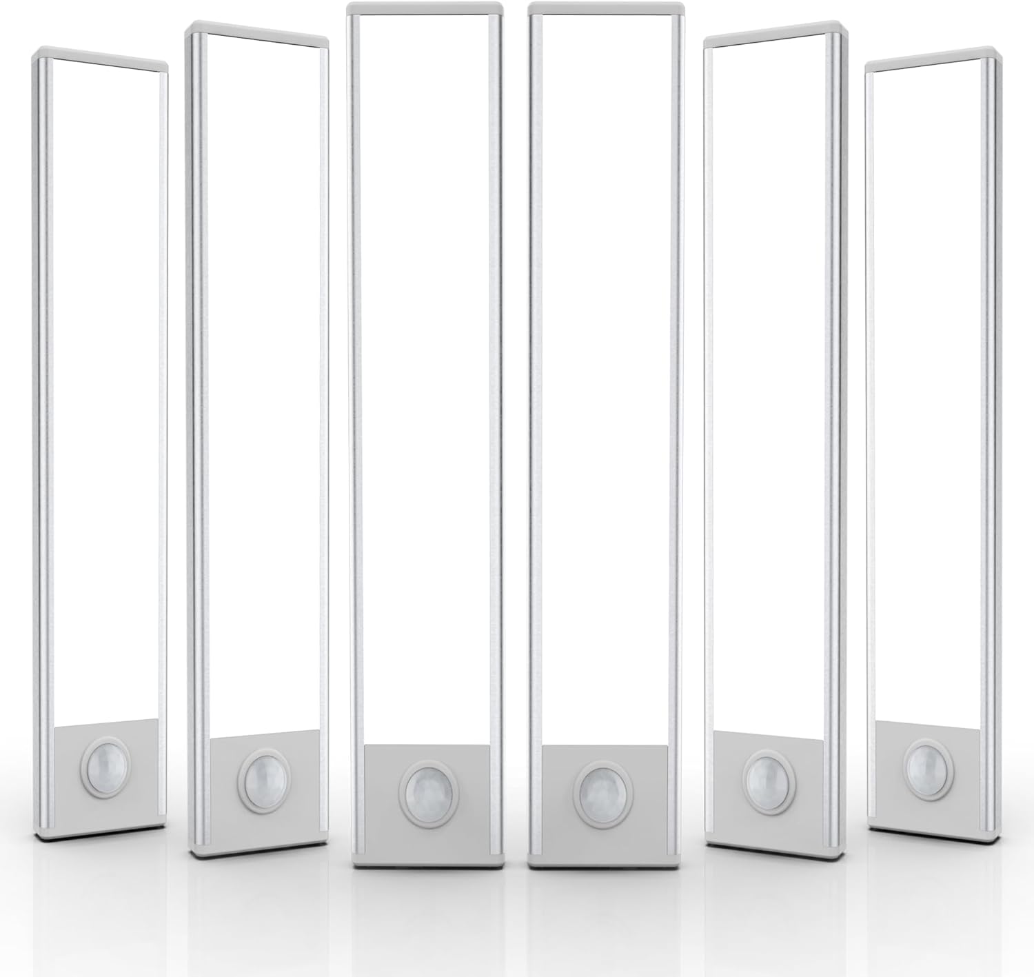 6 Pack Under Cabinet Lighting Wireless – 32 LED Motion Sensor Lights, Rechargeable Battery, Stick On Magnetic Closet & Under Counter Lights for Kitchen & Stairs, White 8 in - Yenka Supply