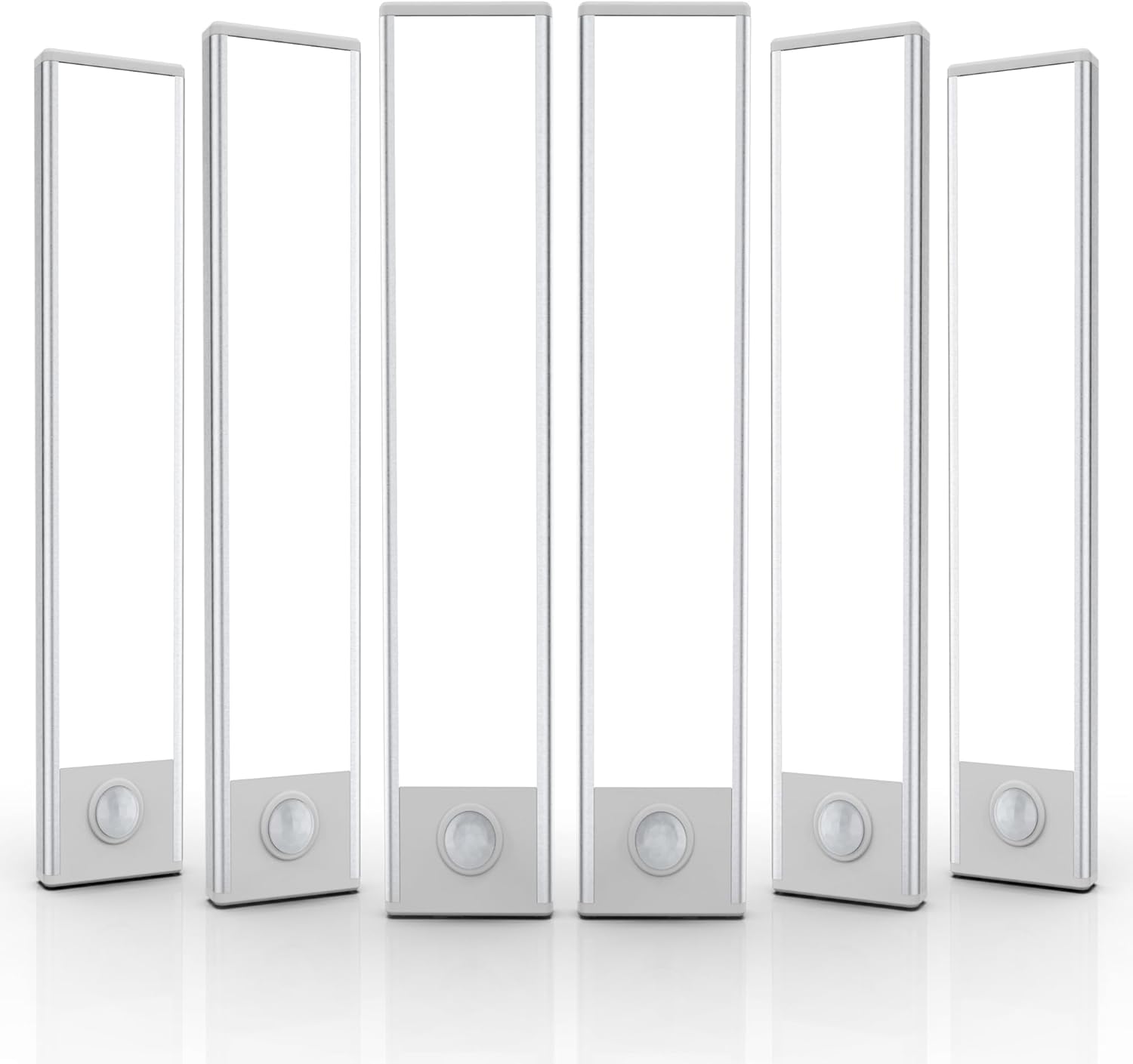 6 Pack Under Cabinet Lighting Wireless – 32 LED Motion Sensor Lights, Rechargeable Battery, Stick On Magnetic Closet & Under Counter Lights for Kitchen & Stairs, White 8 in - Yenka Supply