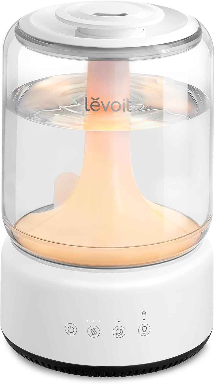 LEVOIT Top Fill Humidifier for Blocked Nose, 2.5L Tank for Large Room, Quiet Cool Mist Air Humidifier for Home Baby Nursery & Plants, Easy to Fill & Clean, Auto Shut-off for Safety, 25H