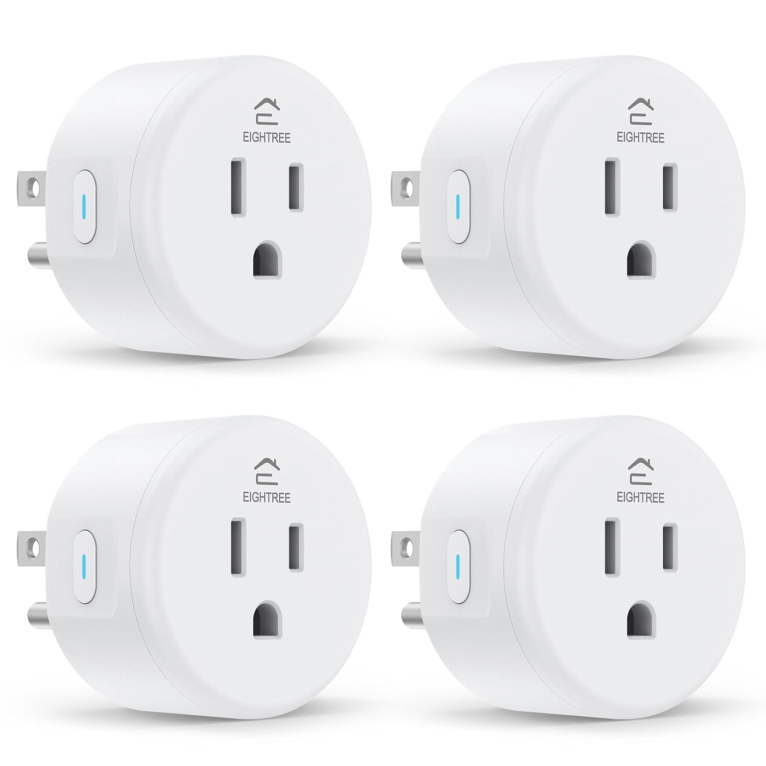 EIGHTREE Smart Plug - WiFi Outlet Compatible with Alexa & Google Home, 4 Pack Smart Home Socket with Remote Control & Timer Function, 2.4GHz WiFi Only - Yenka Supply