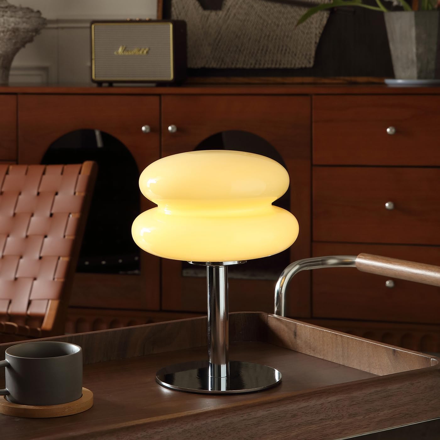 Glivpny Mushroom Lamp Table Lamp for Night Stands,Mid Century Modern Desk Lamps for Bedroom, Vintage Dimmable Bedside Small Lamps, Cute Cool Home Room Aesthetic Decor for Living Room (Orange) Yenka Supply