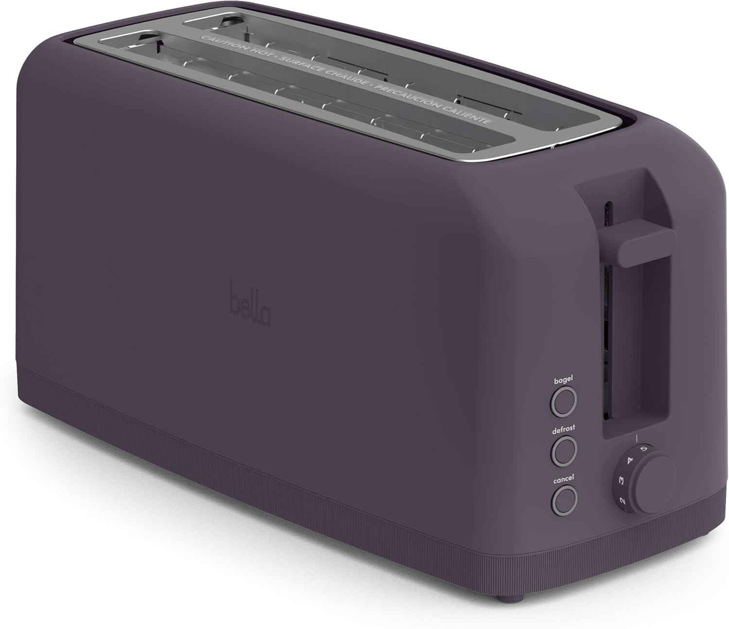 Bella Slim Toaster with 6 Setting Shade Control, 10” Long Slot, Auto Shutoff & Reheat Functions - Yenka Supply