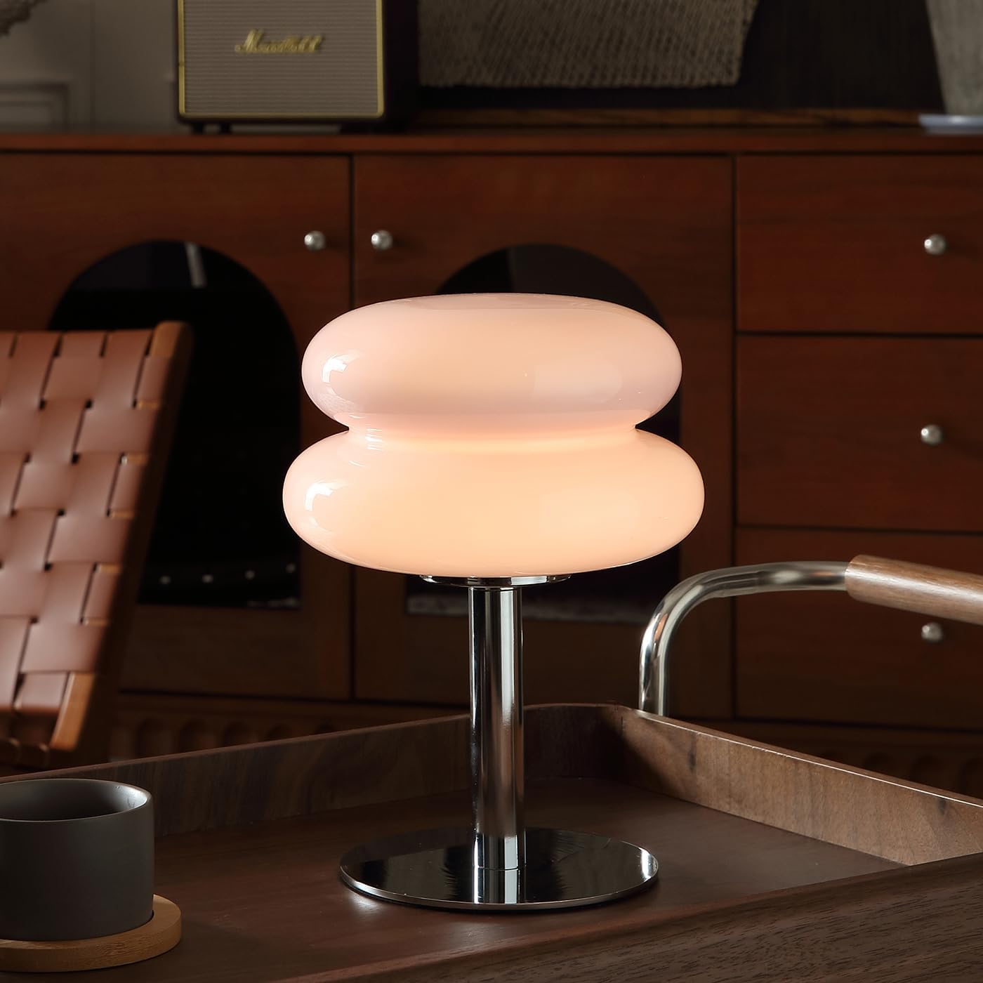 Glivpny Mushroom Lamp Table Lamp for Night Stands,Mid Century Modern Desk Lamps for Bedroom, Vintage Dimmable Bedside Small Lamps, Cute Cool Home Room Aesthetic Decor for Living Room (Orange) Yenka Supply