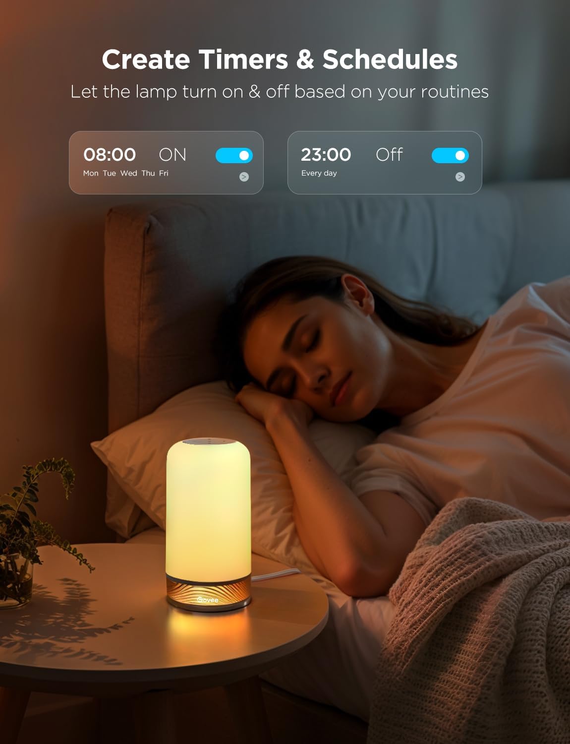 Govee RGBIC Smart Table Lamp 2, Touch Bedside Small Table Lamp Compatible with SmartThings, Matter, Alexa, Desk Lamp with 64 Scene Modes, Nightstand Lamp for Bedroom Living Room Night Light(Corded) Yenka Supply