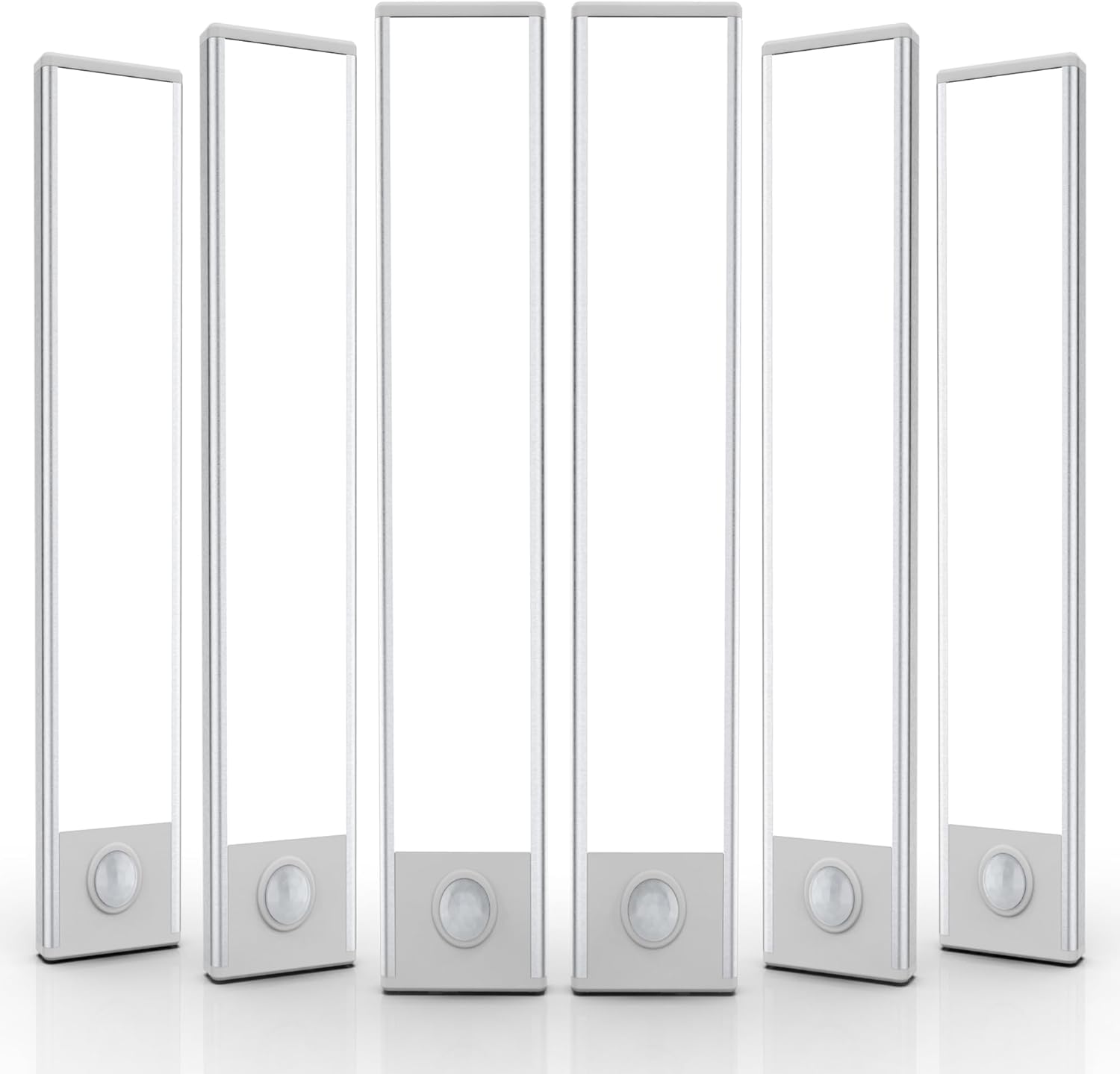 6 Pack Under Cabinet Lighting Wireless – 32 LED Motion Sensor Lights, Rechargeable Battery, Stick On Magnetic Closet & Under Counter Lights for Kitchen & Stairs, White 8 in - Yenka Supply
