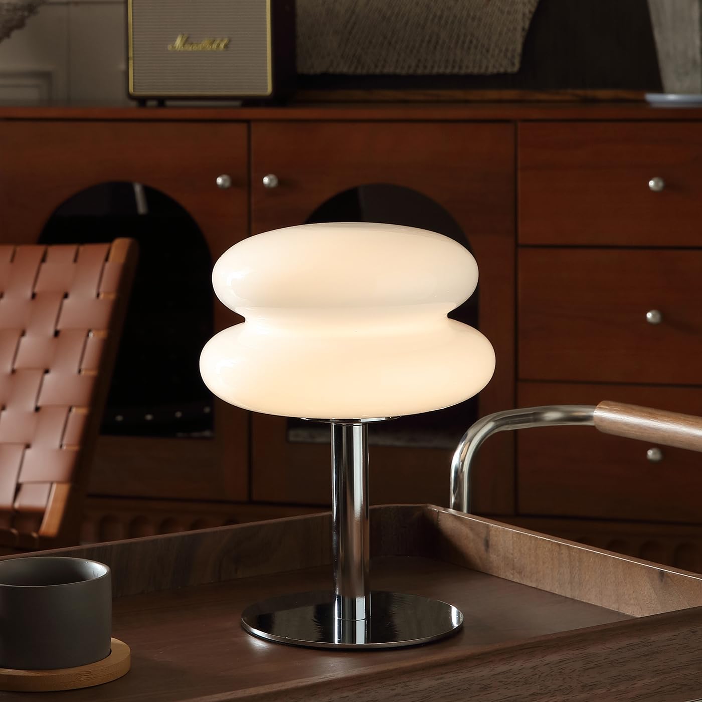 Glivpny Mushroom Lamp Table Lamp for Night Stands,Mid Century Modern Desk Lamps for Bedroom, Vintage Dimmable Bedside Small Lamps, Cute Cool Home Room Aesthetic Decor for Living Room (Orange) Yenka Supply