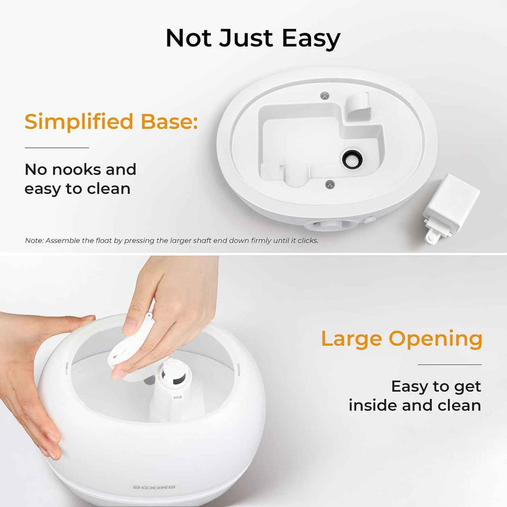 BOXING 3L Cool Mist Humidifiers, Ultra Quiet 20dB for Bedroom, Baby & Office, Top Fill Air Humidifier for Home Office & Indoor Plants