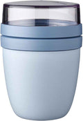 Mepal Overnight Oats jar - Practical Yoghurt Cup & Muesli Cup - Separate Compartments for Yoghurt & Muesli - Suitable for Freezer, Microwave & Dishwasher - 500 ml + 200 ml - Nordic Blue - Yenka Supply