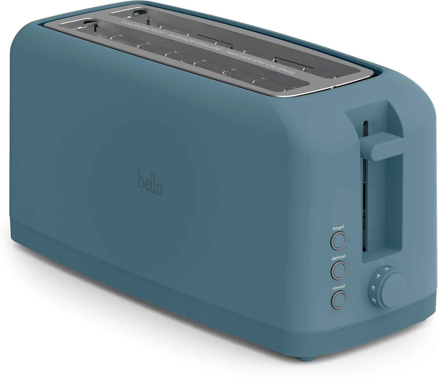 Bella Slim Toaster with 6 Setting Shade Control, 10” Long Slot, Auto Shutoff & Reheat Functions - Yenka Supply