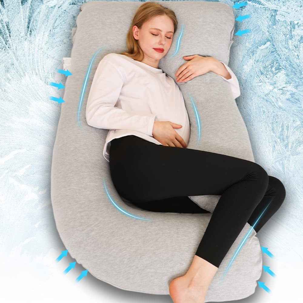 Pregnancy U Shaped Pillow - 58 Inch Full Body Maternity Pillow for Pregnant Women, Cooling Sleep Essential - Yenka Supply