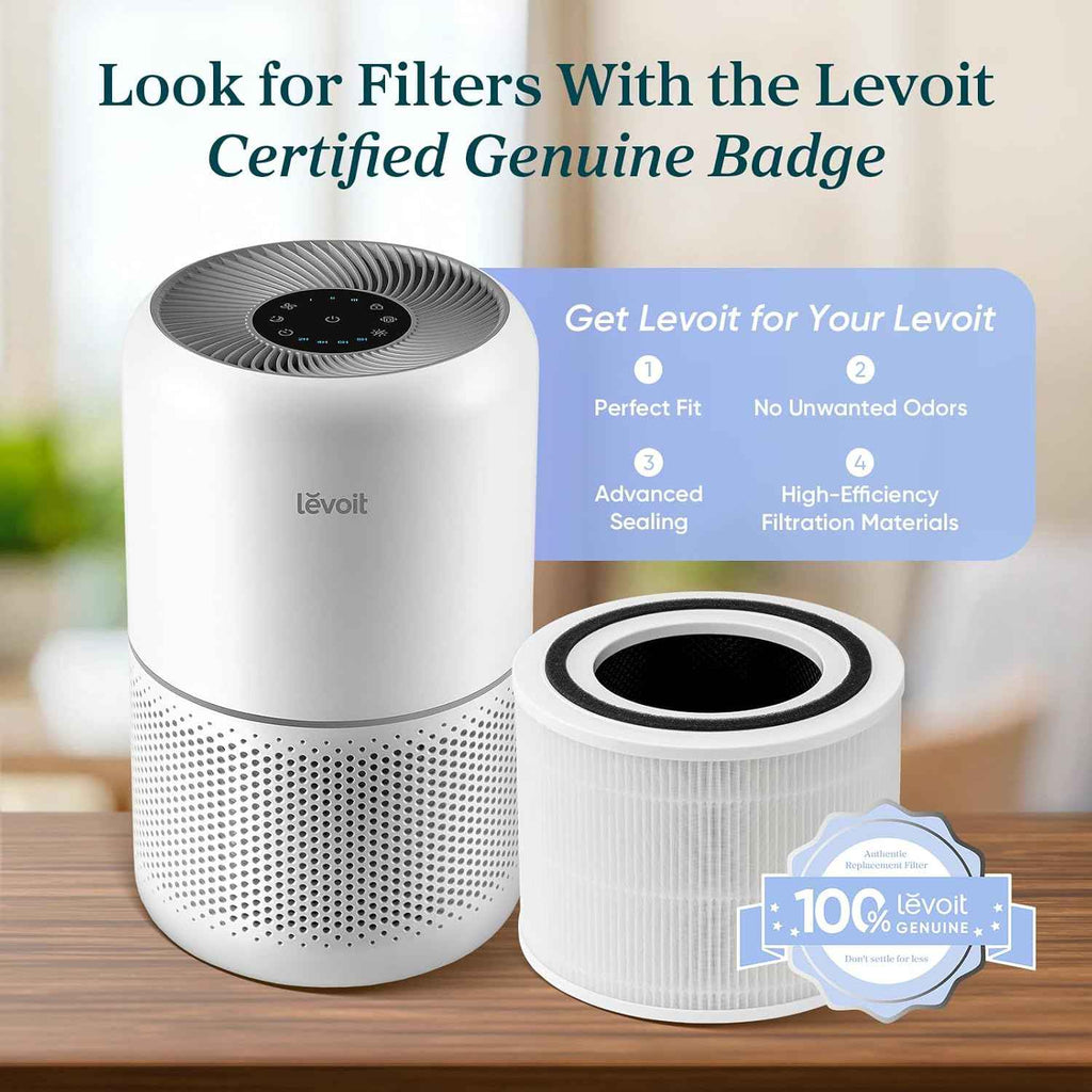 LEVOIT HEPA Air Purifier for Cat Allergies - Effective Home Allergens & Pet Hair Removal, Covers Up to 1073 ft², Core300-P with Sleep Mode and 3-in-1 Filter, White