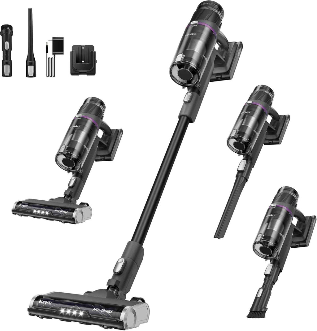 Eureka Cordless Stick Vacuum - 50 Min Runtime, 5.5 lbs Lightweight, Ideal for Pet Hair & Allergies on Hardwood & Carpet, ReactiClean 410