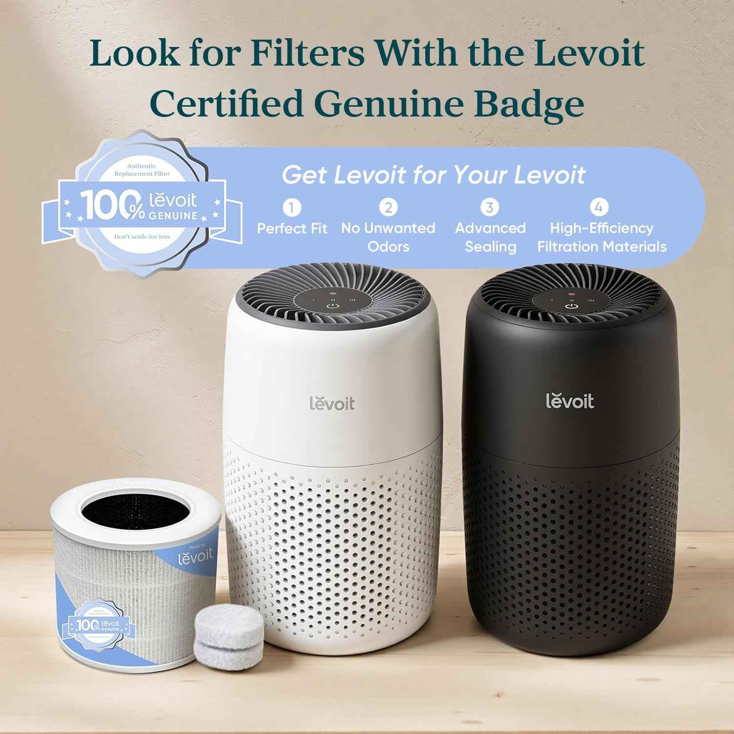 LEVOIT Air Purifier for Bedroom - Core Mini-P with 3-in-1 Filter and Aroma Pad, AHAM Verified, Removes Smoke, Allergens, Odors, Ideal for Home and Office Use - Yenka Supply