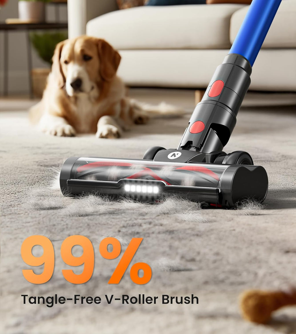 NADALY Cordless Vacuum Cleaner, 550W 45Kpa 65Mins Vacuum Cleaners for Home, Stick Vacuum with LED Display, Anti-Tangle, Self-Standing, 8-in-1 Lightweight Vacuum for Hardwood Floor/Carpet/Pet Hair Yenka Supply