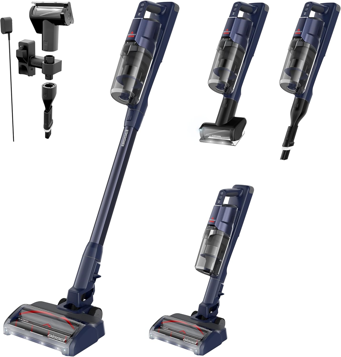 Bissell PowerClean FurGuard 280W Self-Standing Cordless Vacuum w/Self-Cleaning Brush Roll, Strong Suction, Removeable Battery, Wall Mount, Upholstery Tool & Bright Headlights Yenka Supply