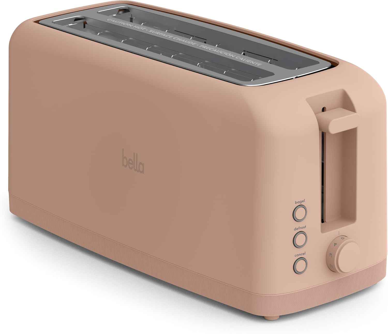 Bella Slim Toaster with 6 Setting Shade Control, 10” Long Slot, Auto Shutoff & Reheat Functions - Yenka Supply