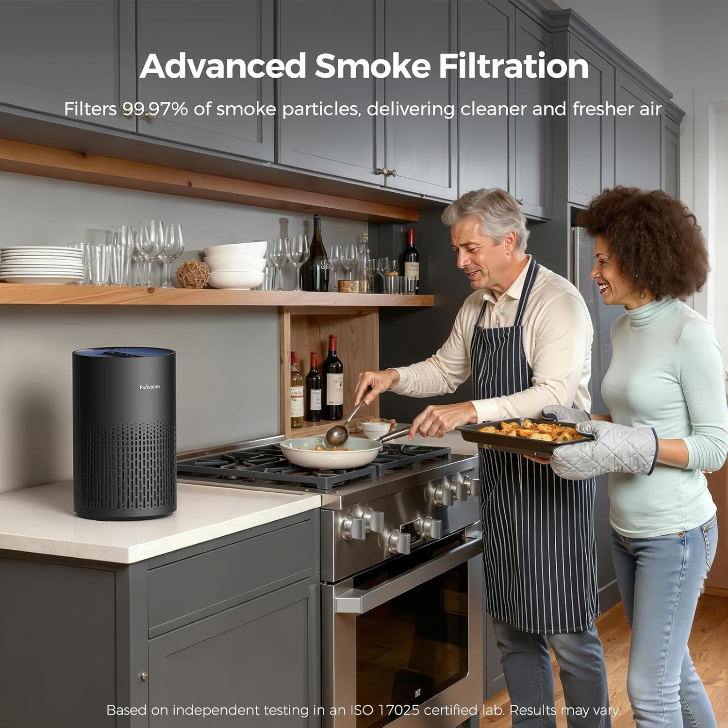 Purivortex Air Purifiers for Dust – Quiet HEPA Filter Air Purifier for Bedroom, Covers Up to 880 Sq Ft, PX500 Black - Yenka Supply