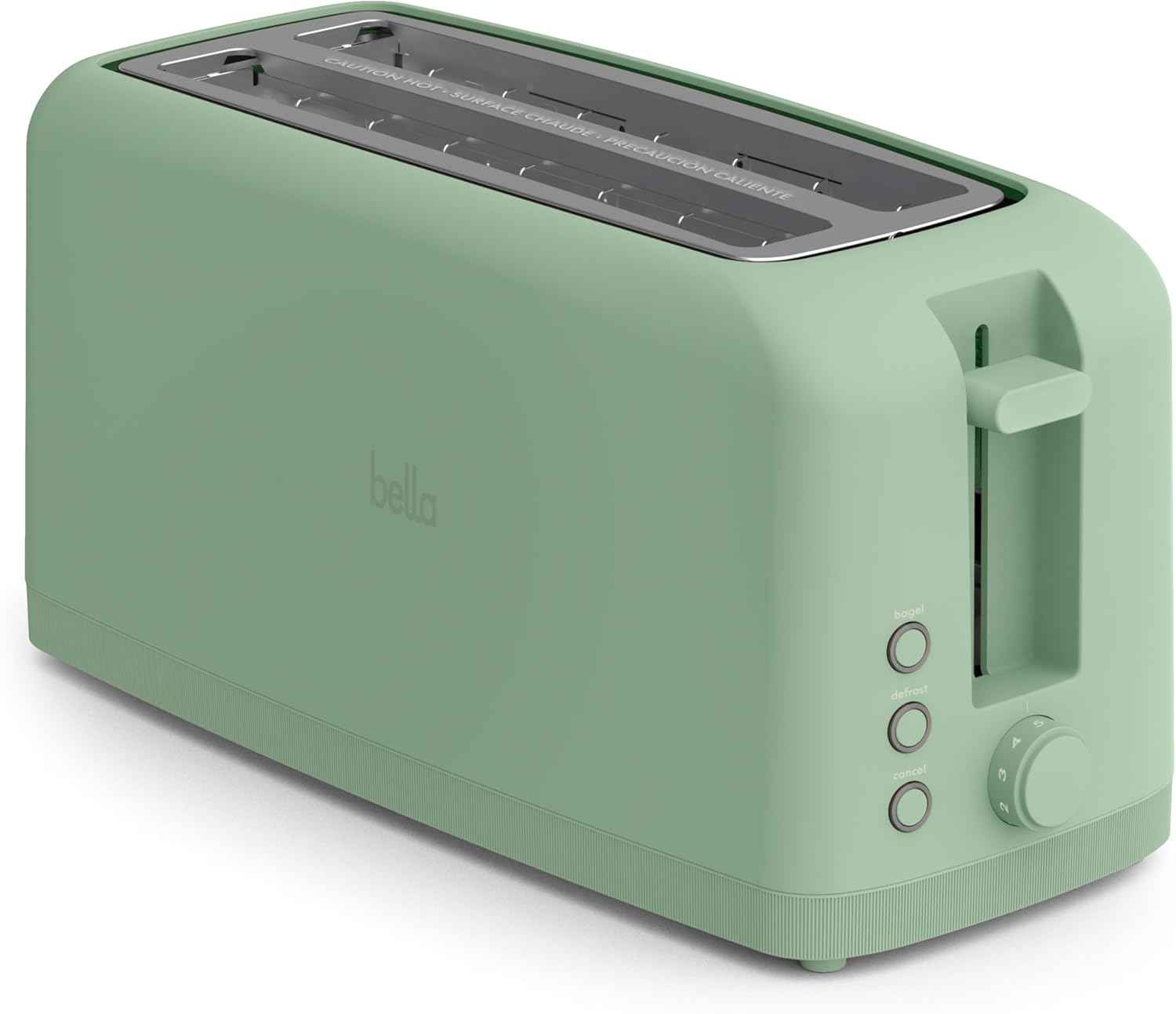 Bella Slim Toaster with 6 Setting Shade Control, 10” Long Slot, Auto Shutoff & Reheat Functions - Yenka Supply