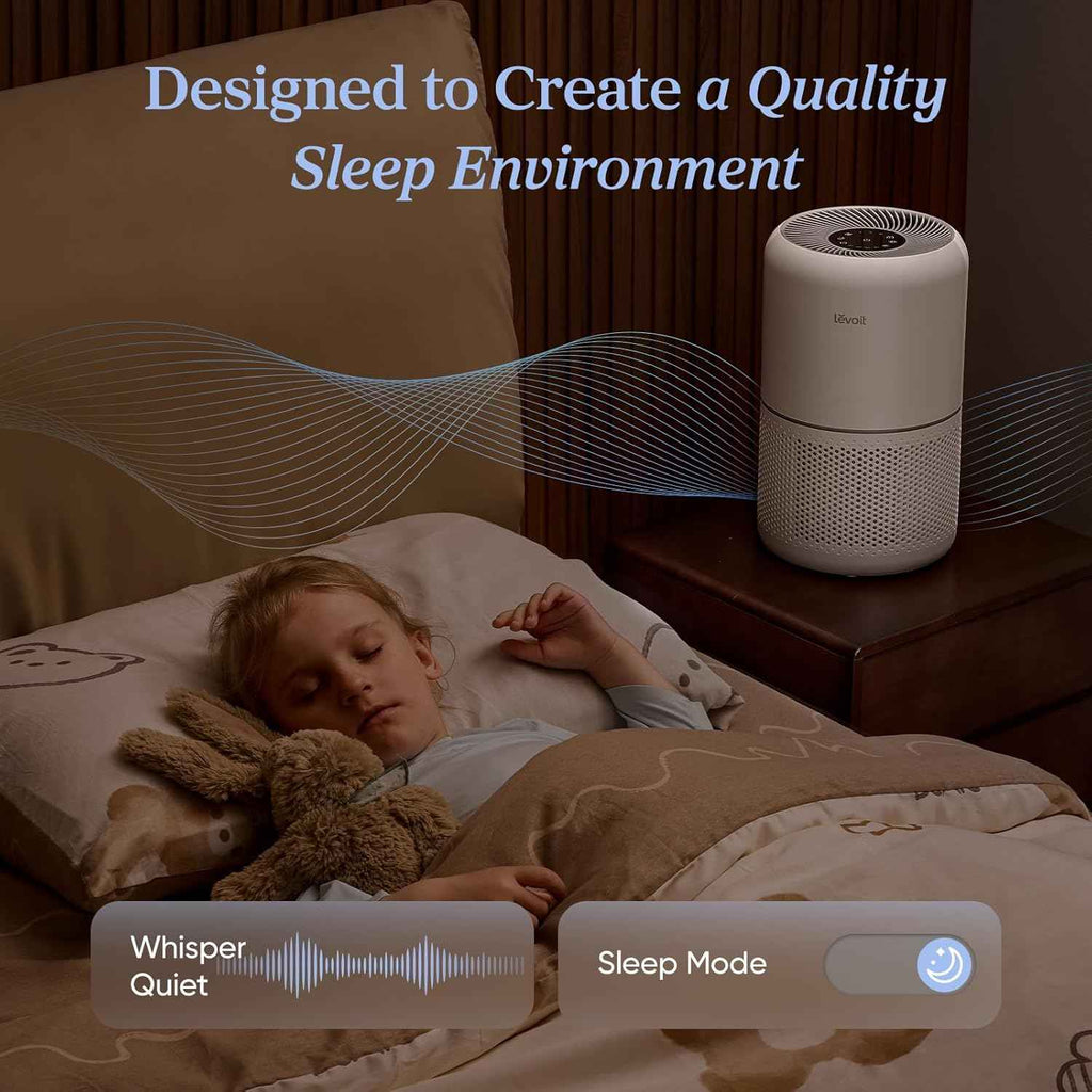 LEVOIT HEPA Air Purifier for Cat Allergies - Effective Home Allergens & Pet Hair Removal, Covers Up to 1073 ft², Core300-P with Sleep Mode and 3-in-1 Filter, White