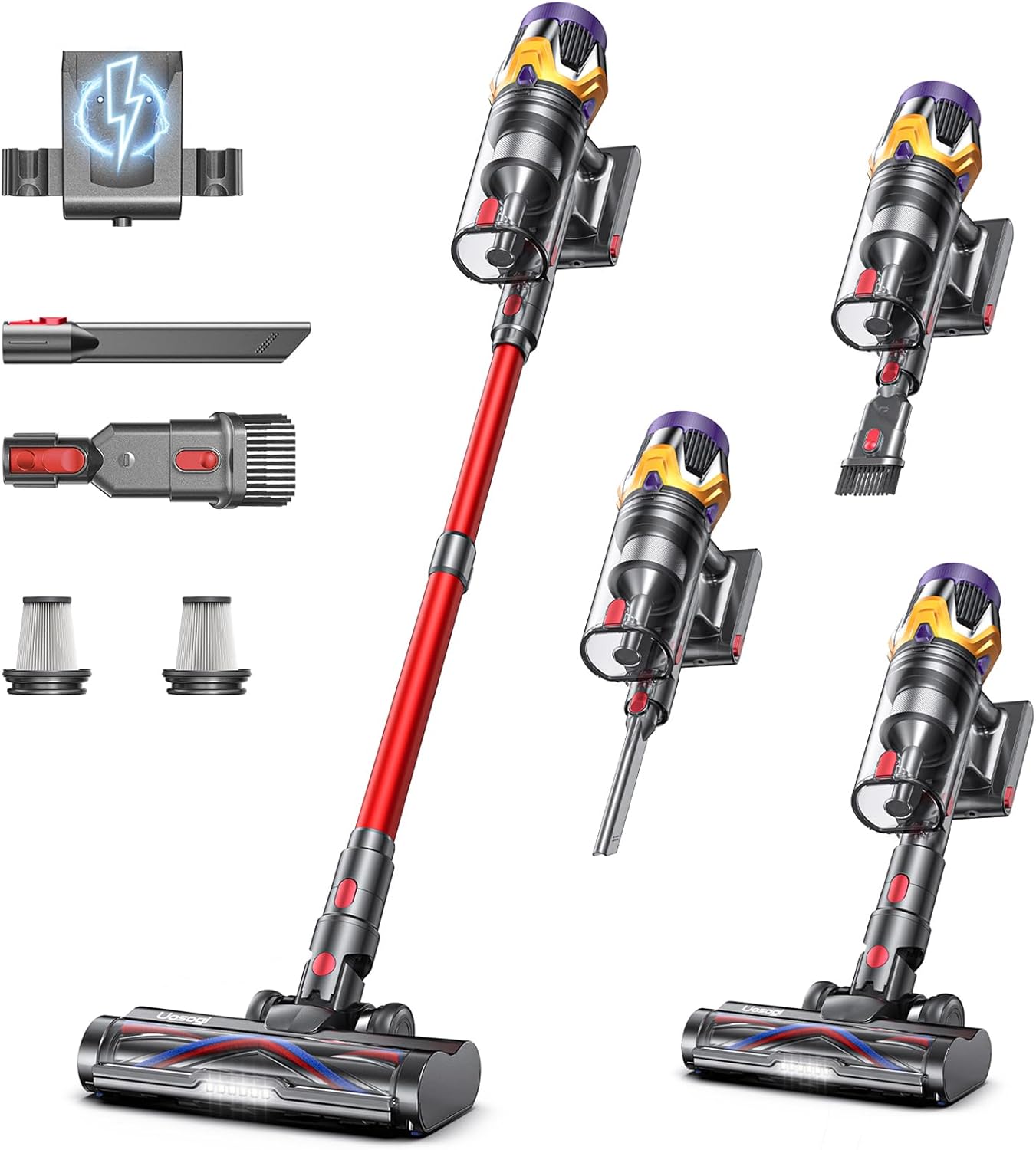 Cordless Vacuum Cleaner, Upgraded 55KPA 650W 70Mins Stick Vacuum with Hurricane Mode, Self-Standing, Touch Screen, 1.8L Dust Cup, Anti-tangle Wireless Vacumm, Vacuum Cleaners for Home/Pet Hair/Carpets - Yenka Supply