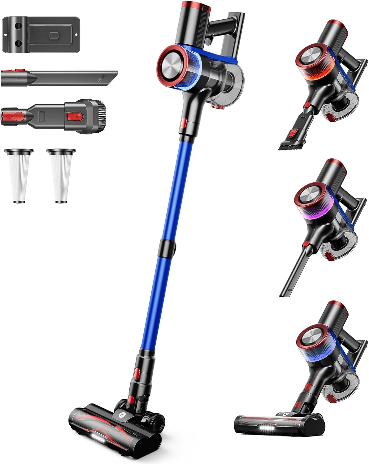 NADALY Cordless Vacuum Cleaner, 550W 45Kpa 65Mins Vacuum Cleaners for Home, Stick Vacuum with LED Display, Anti-Tangle, Self-Standing, 8-in-1 Lightweight Vacuum for Hardwood Floor/Carpet/Pet Hair Yenka Supply