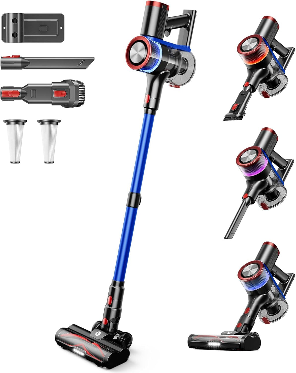 NADALY Cordless Vacuum Cleaner, 550W 45Kpa 65Mins Vacuum Cleaners for Home, Stick Vacuum with LED Display, Anti-Tangle, Self-Standing, 8-in-1 Lightweight Vacuum for Hardwood Floor/Carpet/Pet Hair Yenka Supply
