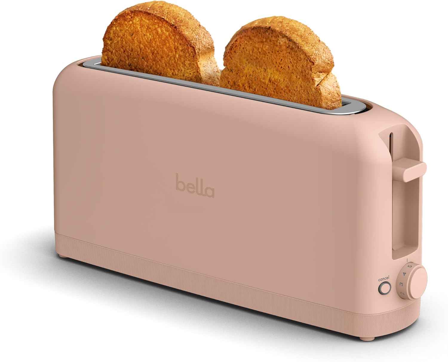 Bella Slim Toaster with 6 Setting Shade Control, 10” Long Slot, Auto Shutoff & Reheat Functions - Yenka Supply