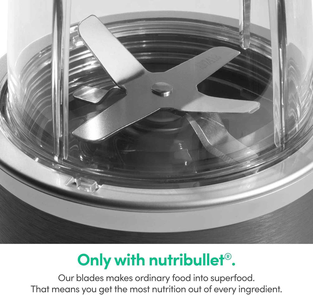 nutribullet Personal Blender, Shakes, Smoothies, Food Prep, and Frozen Blending, 24 Ounces, 600 Watt, Gray, NBR-0601WM - Yenka Supply