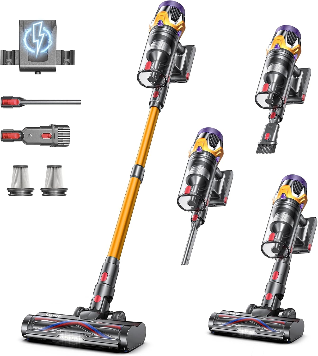 Cordless Vacuum Cleaner, Upgraded 55KPA 650W 70Mins Stick Vacuum with Hurricane Mode, Self-Standing, Touch Screen, 1.8L Dust Cup, Anti-tangle Wireless Vacumm, Vacuum Cleaners for Home/Pet Hair/Carpets Yenka Supply