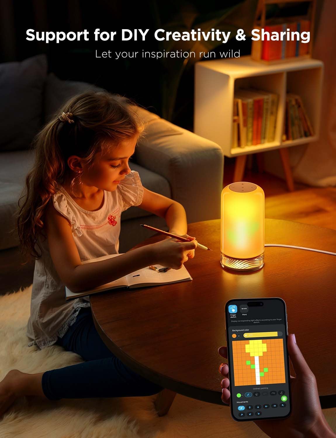 Govee RGBIC Smart Table Lamp 2, Touch Bedside Small Table Lamp Compatible with SmartThings, Matter, Alexa, Desk Lamp with 64 Scene Modes, Nightstand Lamp for Bedroom Living Room Night Light(Corded) Yenka Supply