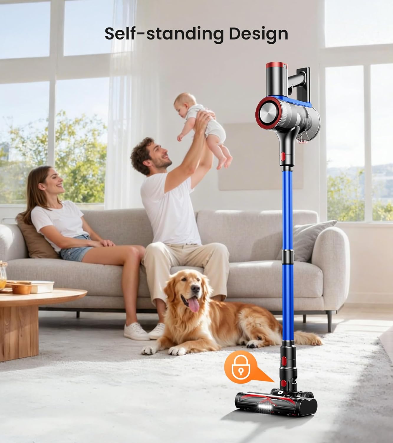NADALY Cordless Vacuum Cleaner, 550W 45Kpa 65Mins Vacuum Cleaners for Home, Stick Vacuum with LED Display, Anti-Tangle, Self-Standing, 8-in-1 Lightweight Vacuum for Hardwood Floor/Carpet/Pet Hair Yenka Supply