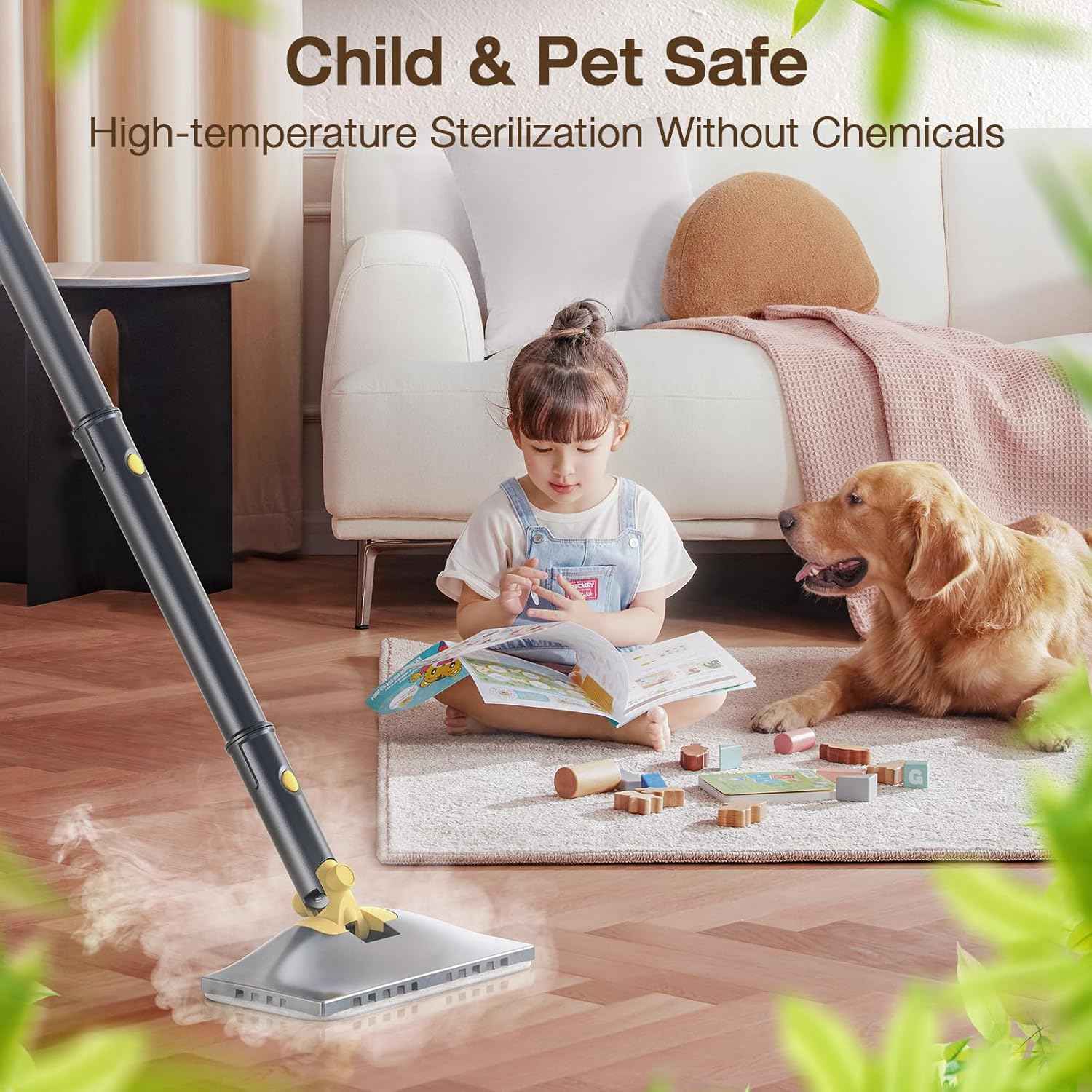 ScrubWiz Handheld Steam Cleaner - 10-in-1 Steam Mop with Detachable Cleaner, Quick Heat, 350ml Capacity, Perfect for Floors, Carpets, Tiles, and BBQ Grills - Yenka Supply