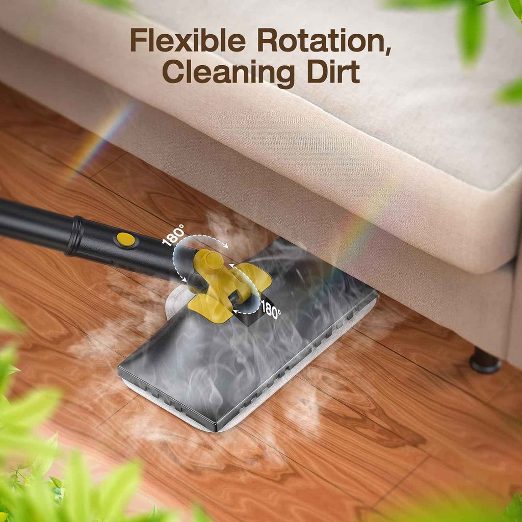 ScrubWiz Handheld Steam Cleaner - 10-in-1 Steam Mop with Detachable Cleaner, Quick Heat, 350ml Capacity, Perfect for Floors, Carpets, Tiles, and BBQ Grills - Yenka Supply