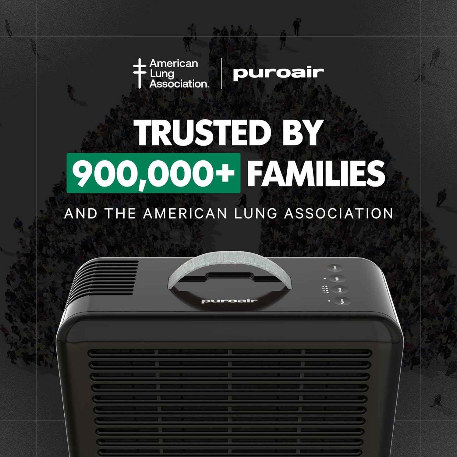 PuroAir Smart HEPA Air Cleaner Purifier 100i for Home, Pets & Offices - Portable Small Air Purifier for Rooms up to 550 Ft²