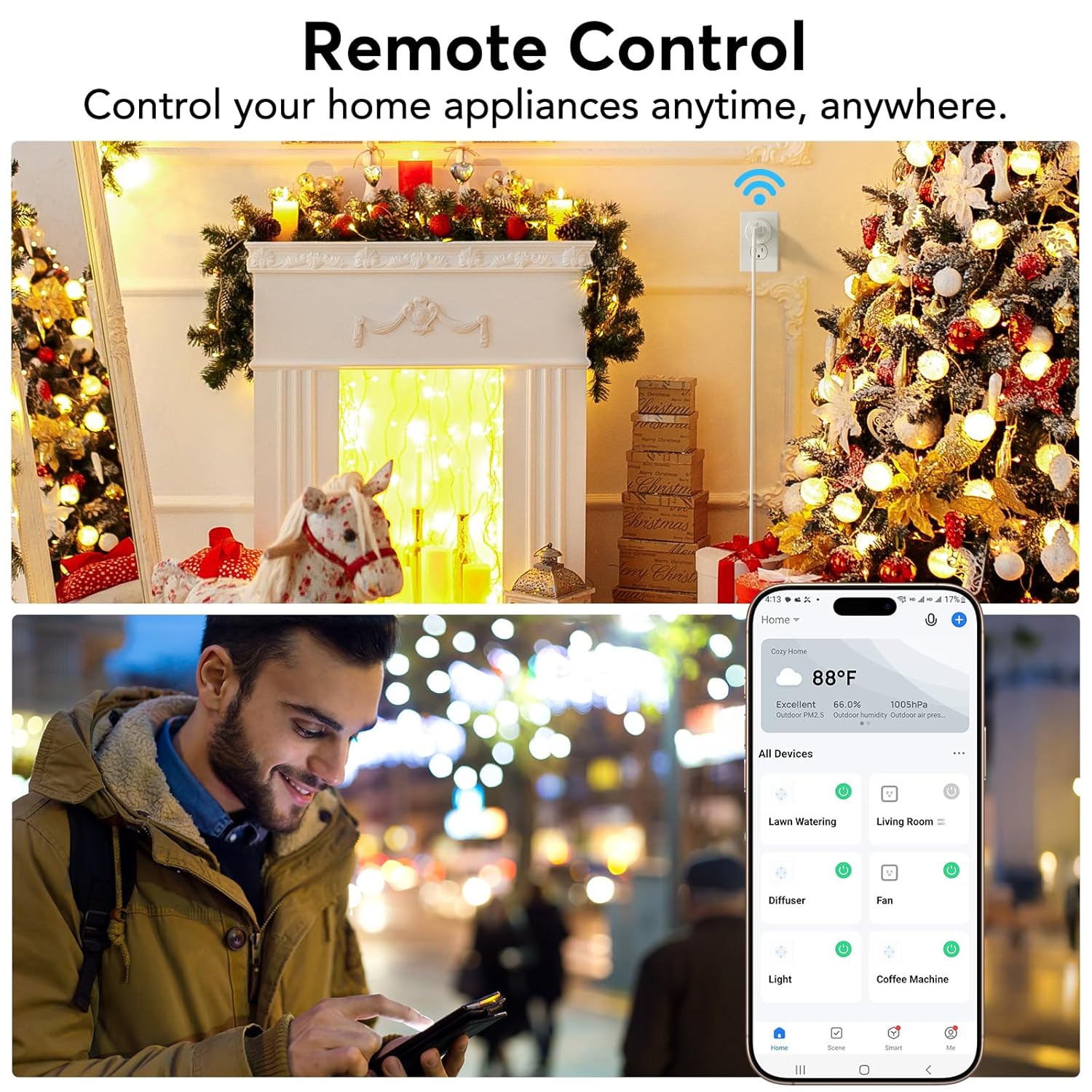 EIGHTREE Smart Plug - WiFi Outlet Compatible with Alexa & Google Home, 4 Pack Smart Home Socket with Remote Control & Timer Function, 2.4GHz WiFi Only - Yenka Supply