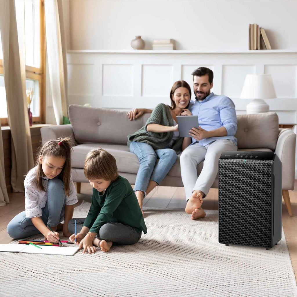 WINIX 5520 Smart Air Purifier for Home Large Room Up to 1882 Ft² in 1 Hr with Air Quality Monitor, True HEPA, High Deodorization Carbon Filter, and Auto Mode, Captures Pet Allergies, Smoke, and Dust