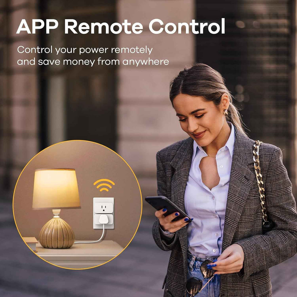 Linkind Matter Smart Plug - 15A/1800W Wi-Fi Smart Outlet Compatible with Apple Home, Siri, Alexa, Google & SmartThings, Remote Control & Scheduling, 4 Pack