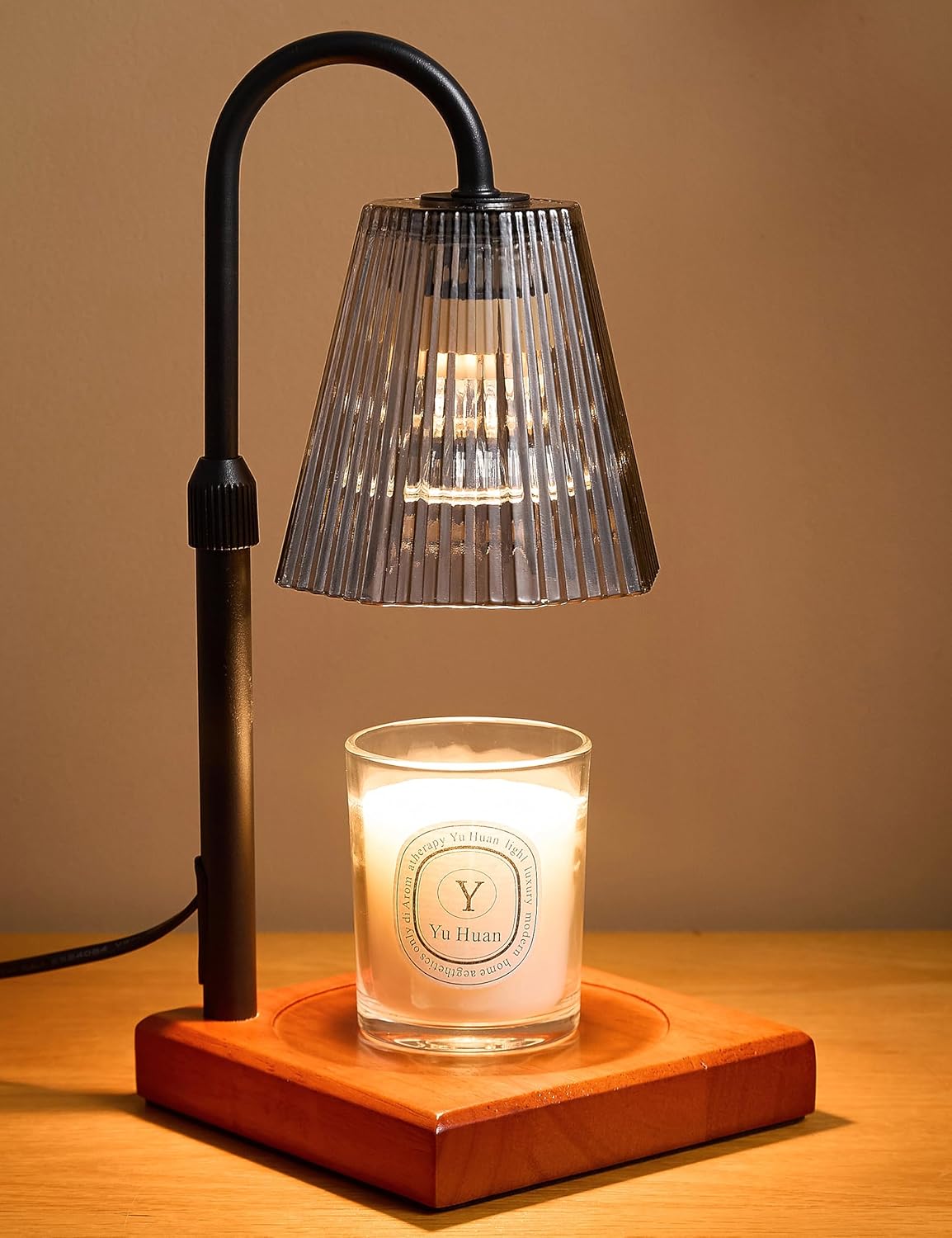 Candle Warmer Lamp with Timer, Dimmable Candle Warmer for Home Decor, Birthday Gifts for Women Mom, Adjustable Height Wax Melt Warmer with 2 Bulbs Yenka Supply