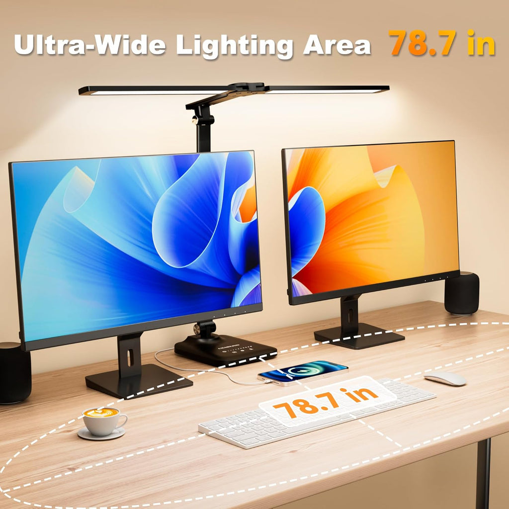CHARYJOD LED Desk Lamp for Office Home, Height Adjustable Architect Desk Light with USB Adapter, Stepless Dimming Desk Lamp Light for Reading, Study, Workbench Yenka Supply