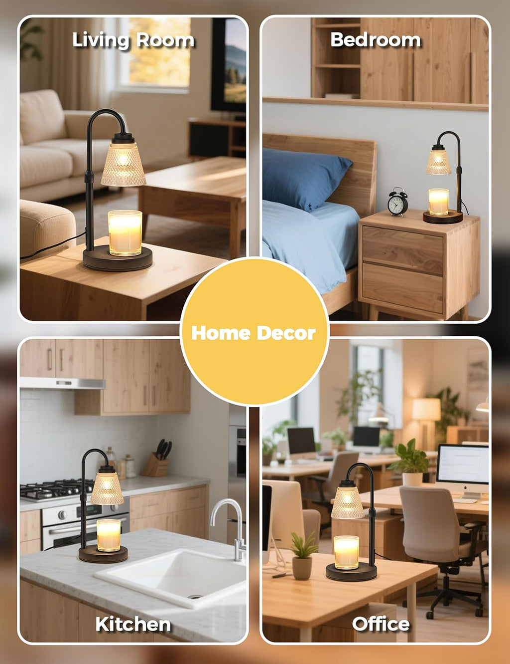 Candle Warmer Lamp with Timer Dimmer, Birthday Gifts for Mom Women Friend Sister, House Warming Gifts, Wax Melt Warmer, Office Apartment Dorm Room Home Decor Yenka Supply